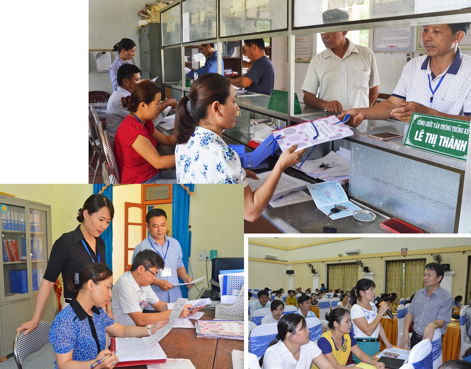 Cán bộ công chức xã Nghĩa Trung (Nghĩa Đàn) giải quyết thủ tục hành chính cho người dân; Đoàn kiểm tra kiên ngành của tỉnh Kiểm tra việc thực hiện thủ tục hành chính tại xã Văn Lợi (Quỳ Hợp); Tập huấn công tác CCHC cho cán bộ, công chức cấp xã.