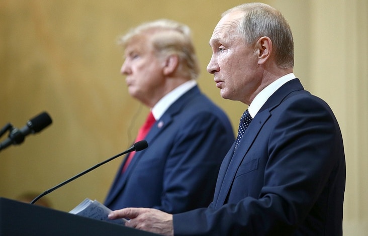 Tổng thống Mỹ Donald Trump và Tổng thống Nga Vladimir Putin. Ảnh: TASS