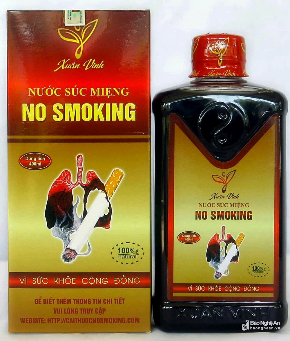 Nước súc miệng NO SMOKING là liệu pháp hiệu quả hỗ trợ người nghiện thuốc lá lâu năm cai thuốc. Ảnh: PV
