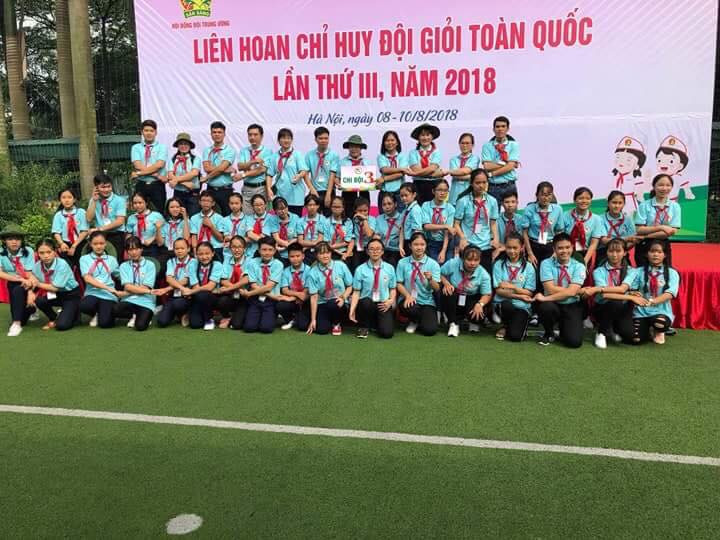 Các chỉ huy đội giỏi tỉnh Nghệ An thuộc Chi đội 3 tại Liên hoan chỉ huy đội giỏi toàn quốc. Ảnh: NVCC