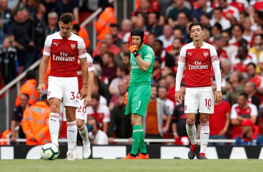 Các cầu thủ sân Arsenal đã gục ngã 0-2 ngay trên sân Emirates. Ảnh: Internet