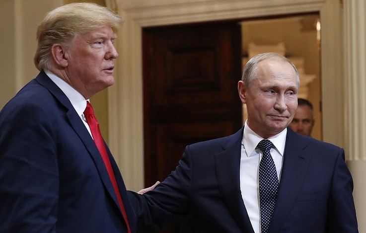 Tổng thống Mỹ Donald Trump và nhà lãnh đạo Nga Vladimir Putin. Ảnh: AP