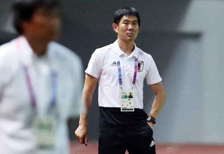 Sau khi cùng đội tuyển Nhật Bản lọt vào vòng 1/8 World Cup 2018, ôngMoriyasu Hajime tới dẫn dắt đội U21 dự Asiad. Ảnh: Đức Đồng