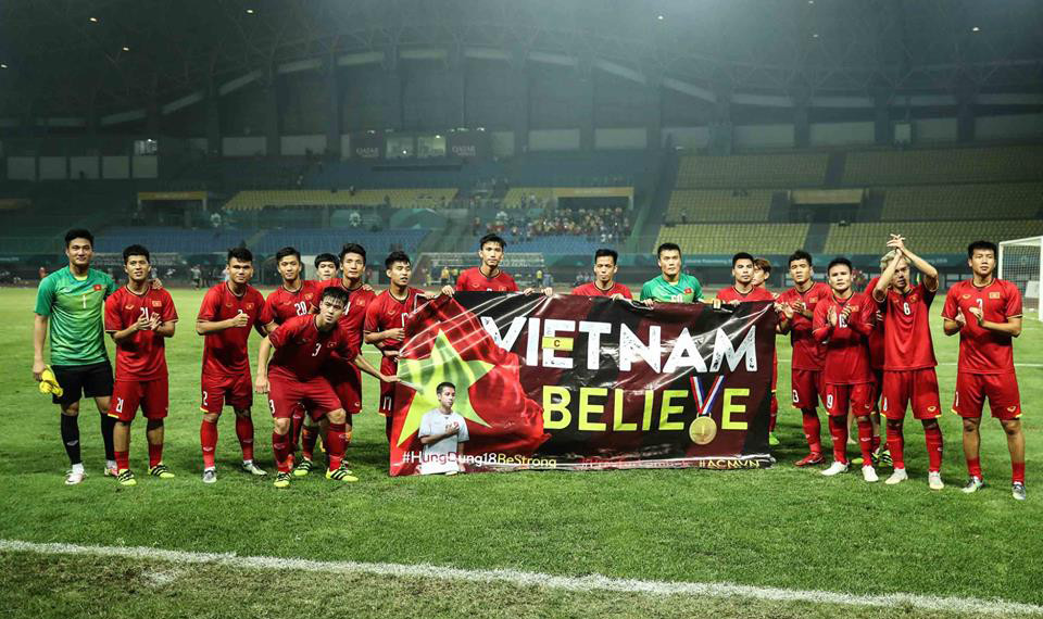 ĐT Olympic Việt Nam trở thành niềm hi vọng duy nhất của bóng đá Đông Nam Á. Ảnh: Nguyễn Khánh