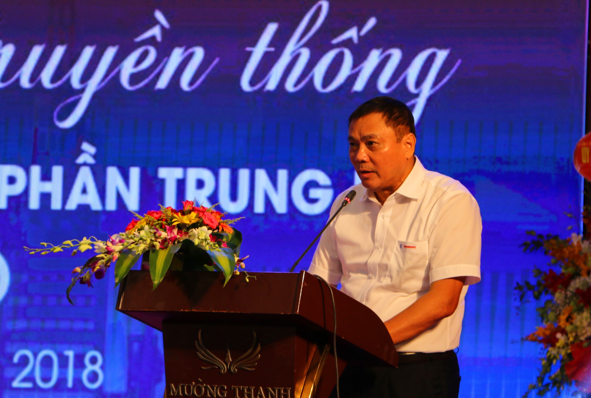 Ông Nguyễn Hồng Sơn - Chủ tịch HĐQT Công ty CP Trung Đô phát biểu chào mừng sự kiện. Ảnh: Nguyễn Hải