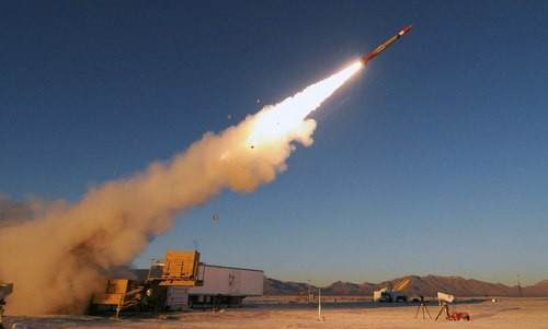 Tên lửa Patriot PAC-3 của Mỹ bắn thử hồi giữa năm nay. Ảnh: Lockheed Martin.