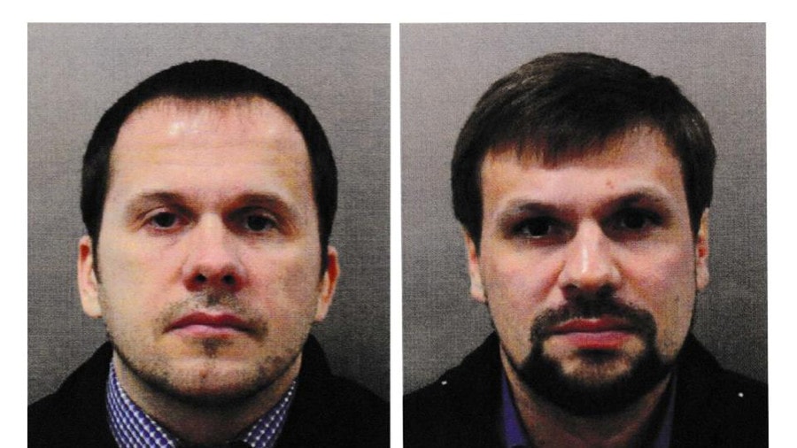 Hai nghi phạm sát hại Skripal do phía Anh công bố. Ảnh: TASS