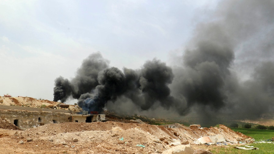 Làng Maar Zita tại tỉnh Idlib, Syria. Ảnh: Reuters