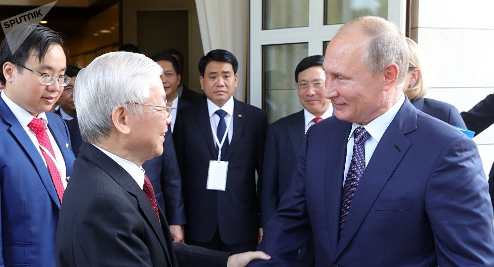 Tổng Bí thư Nguyễn Phú Trọng và Tổng thống Nga V.Putin gặp gỡ tại Sochi