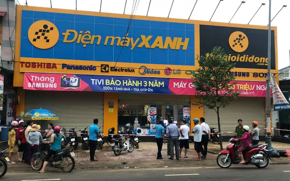 Hiện trường xảy ra vụ án mạng.