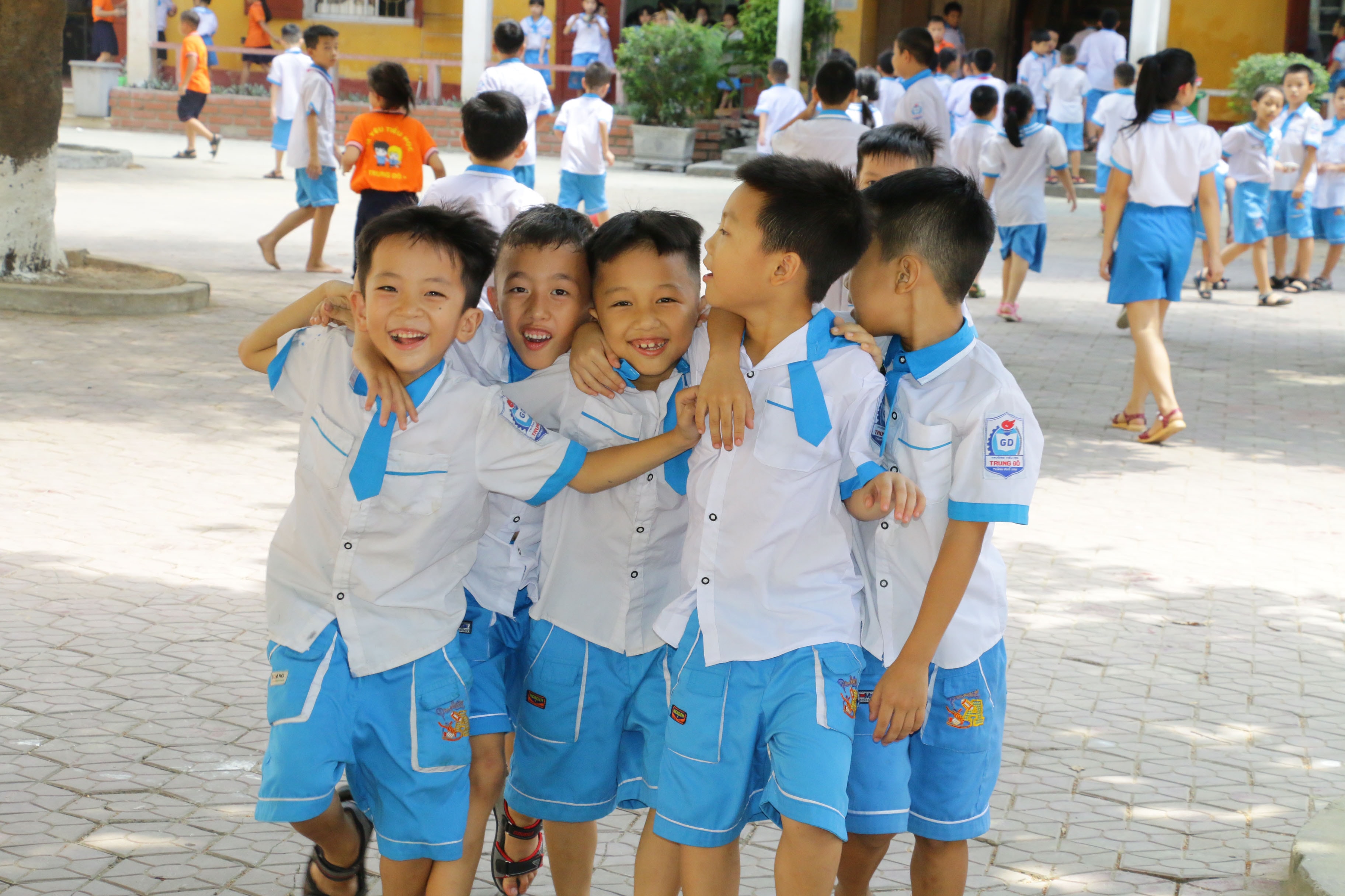 Học sinh Trường Tiểu học Trung Đô thành phố Vinh. Ảnh - Mỹ Hà