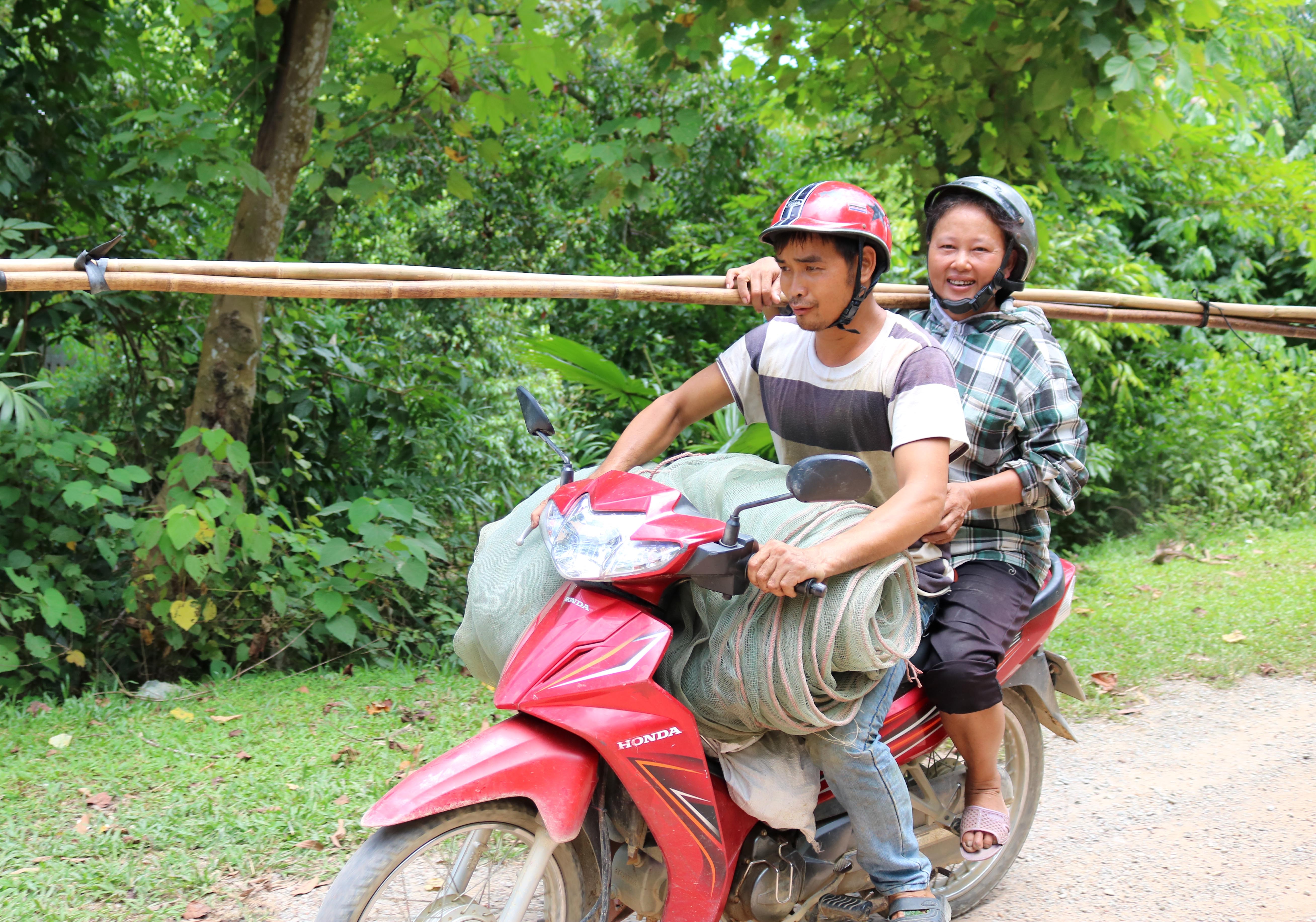 1.Những ngày này, về các huyện Anh Sơn, Đô Lương, Thanh Chương… thấy những người dân đi xe máy chở theo những cuộn lưới,  bì lưới, mang theo những chiếc sào dài, thì đó chắc chắn là những người làm nghề trèo trám.