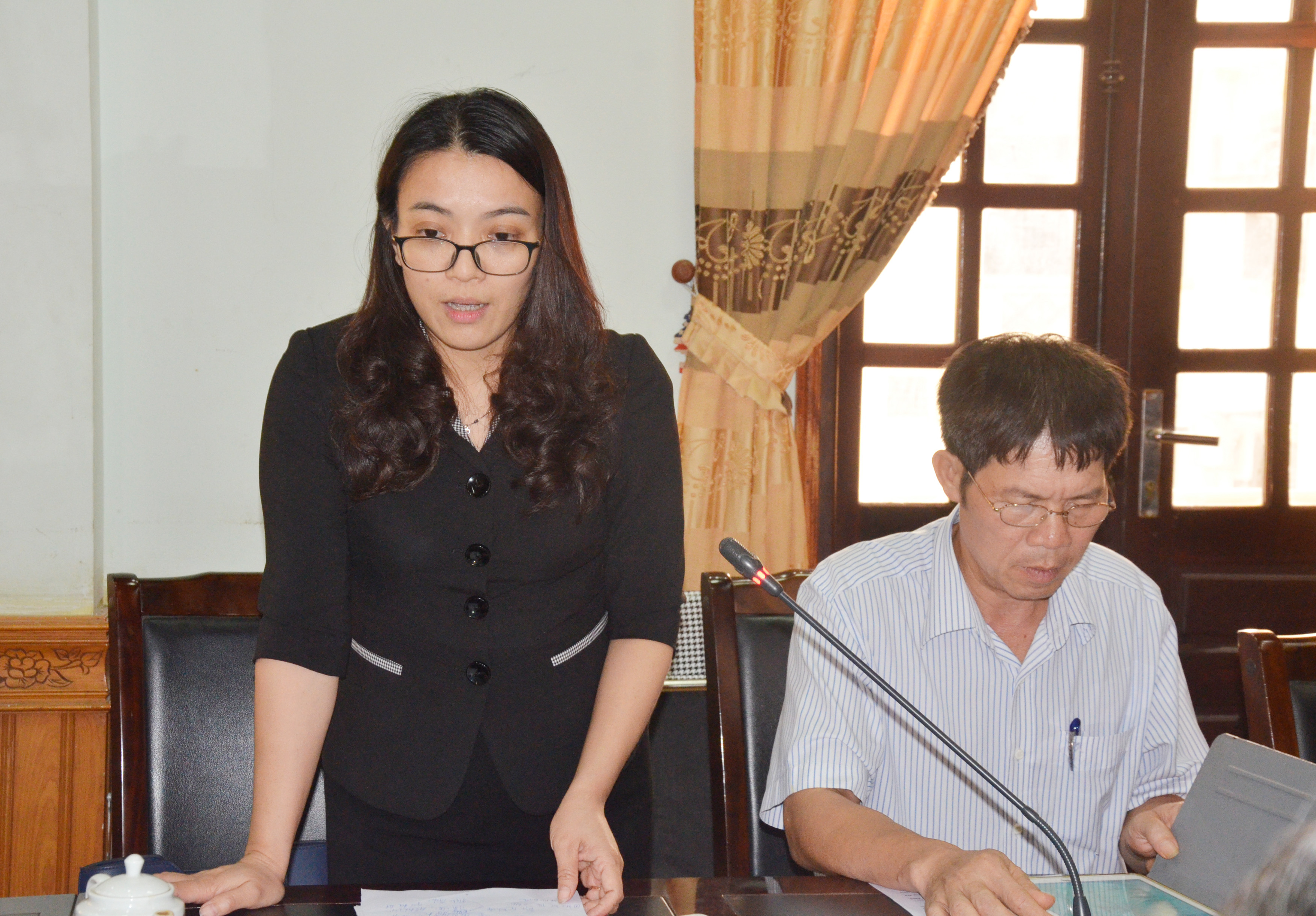 Bà Hoàng Thị Thu Trang- Cục Trưởng Cục Thi hành án dân sự tỉnh