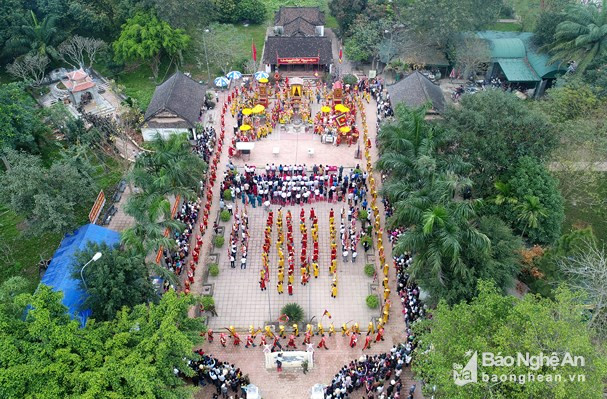 Quang cảnh lễ hội Đền Quả Sơn năm 2017. Ảnh tư liệu