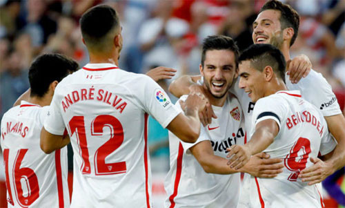 Sevilla đang chơi rất ổn định dưới sự dẫn dắt của HLV mới Pablo Machin. Ảnh: Marca
