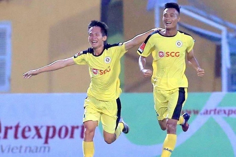Các cầu thủ Hà Nội B sẽ mang tên mới Hà Tĩnh trong trận play-off. Ảnh: Internet