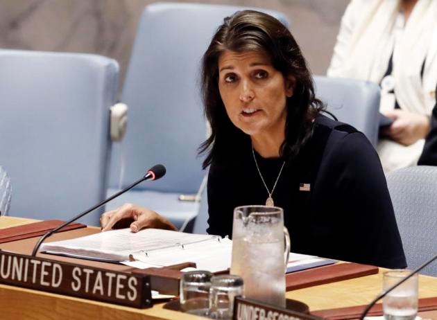 Bà Nikki Haley, người mới tuyên bố từ chức vị trí Đại sứ Mỹ tại LHQ. Ảnh: AP