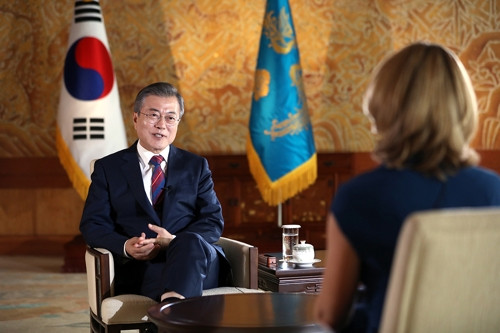 Tổng thống Hàn Quốc Moon Jae-in. Ảnh: AP