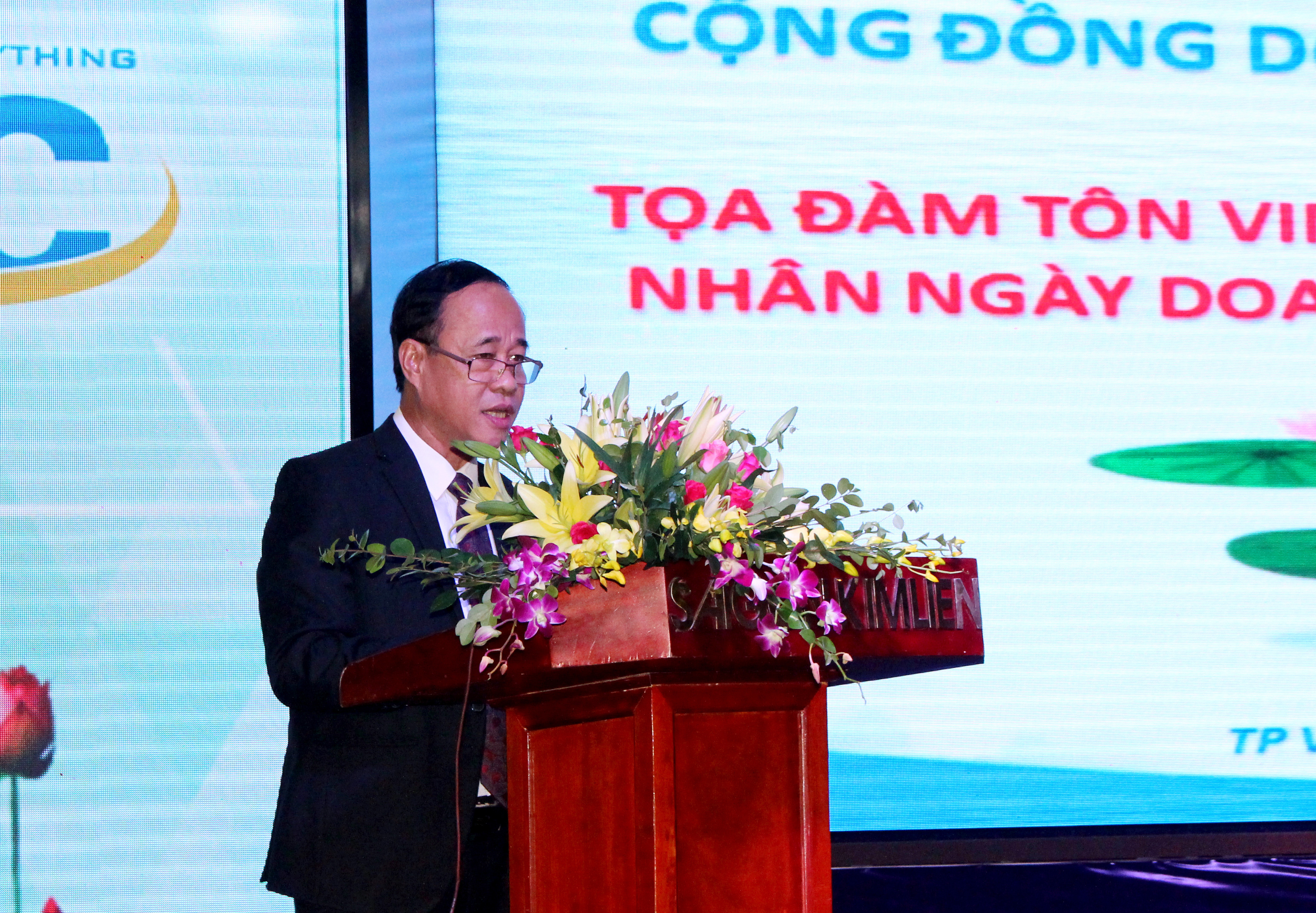 Phát biểu tại buổi lễ, ông Nguyễn Thanh Hùng – Chủ tịch Cộng đồng Doanh nghiệp Việt Nam (VEC) nhấn mạnh: VEC luôn đồng hành với các thành viên với “cam kết, hỗ trợ cùng phát triển”. Ảnh: Đinh Nguyệt
