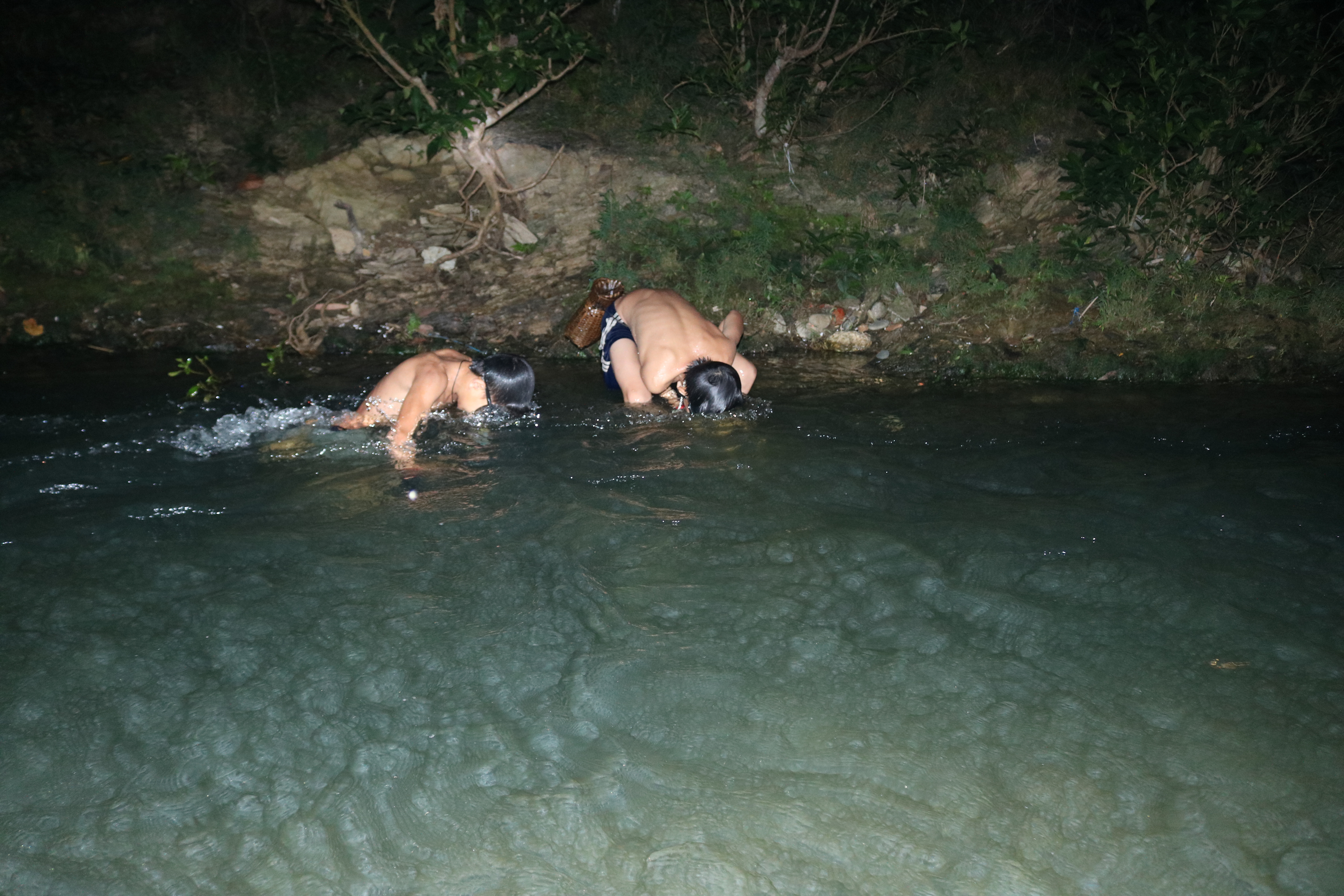 Khu vực săn cá của các nhóm học sinh là đoạn suối Chà Lạp, chảy qua xã Tam Hợp, con suối bắt nguồn từ những cánh rừng tự nhiên ở biên giới Việt Lào .