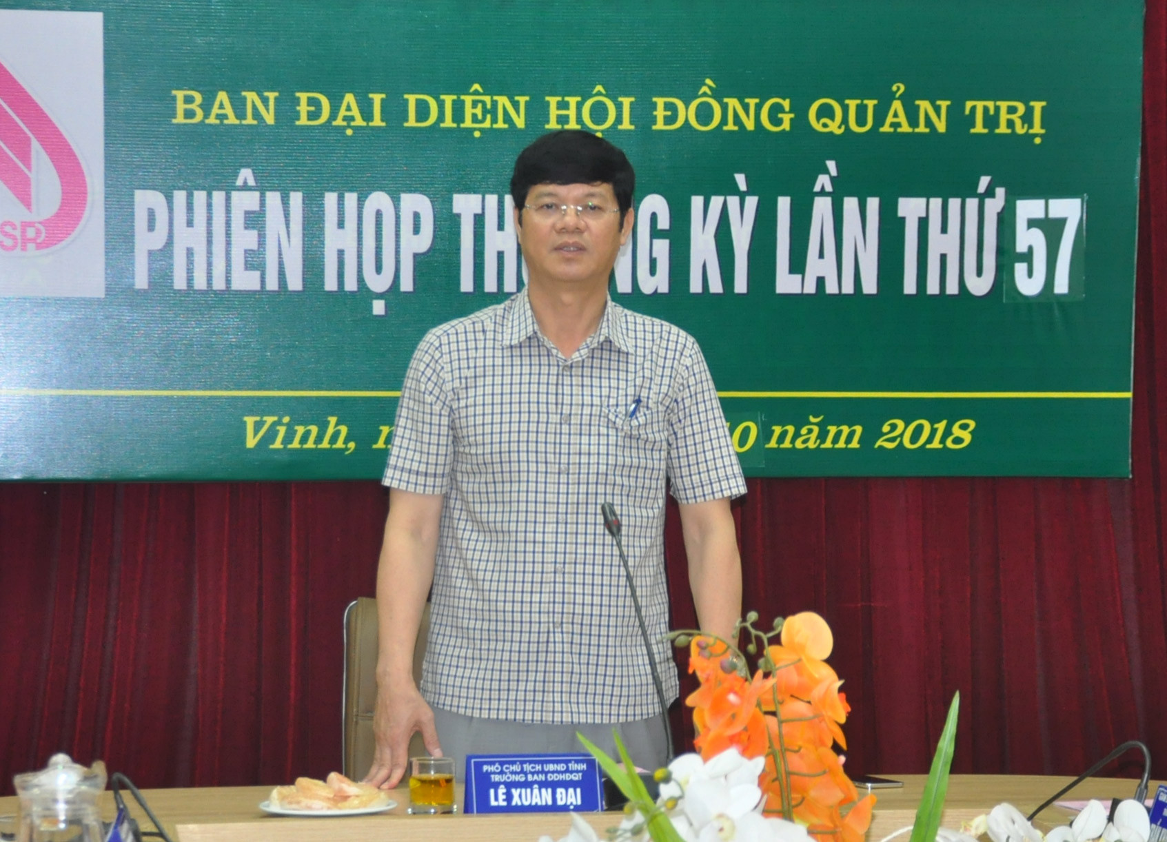 Phó chủ tịch UBND tỉnh Lê Xuân Đại kết luận phiên họp thường kỳ. Ảnh: Thu Huyền