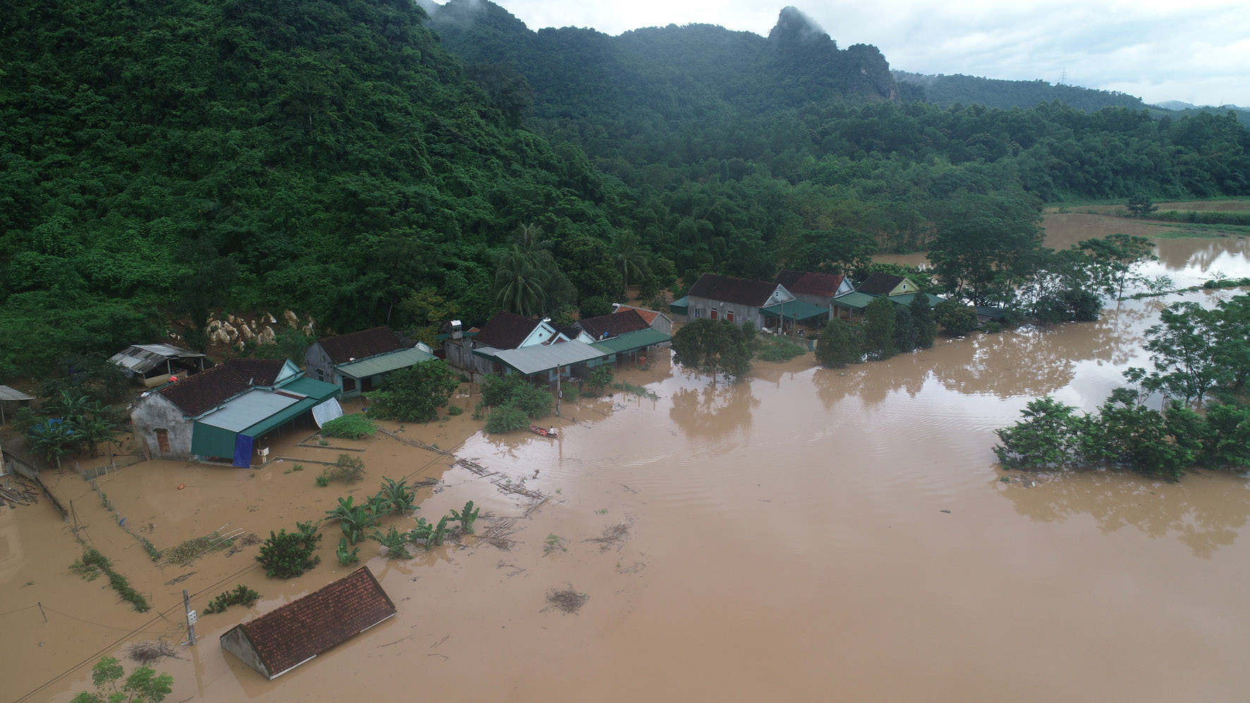 Ngập lụt tại Con Cuông ngày 31-8