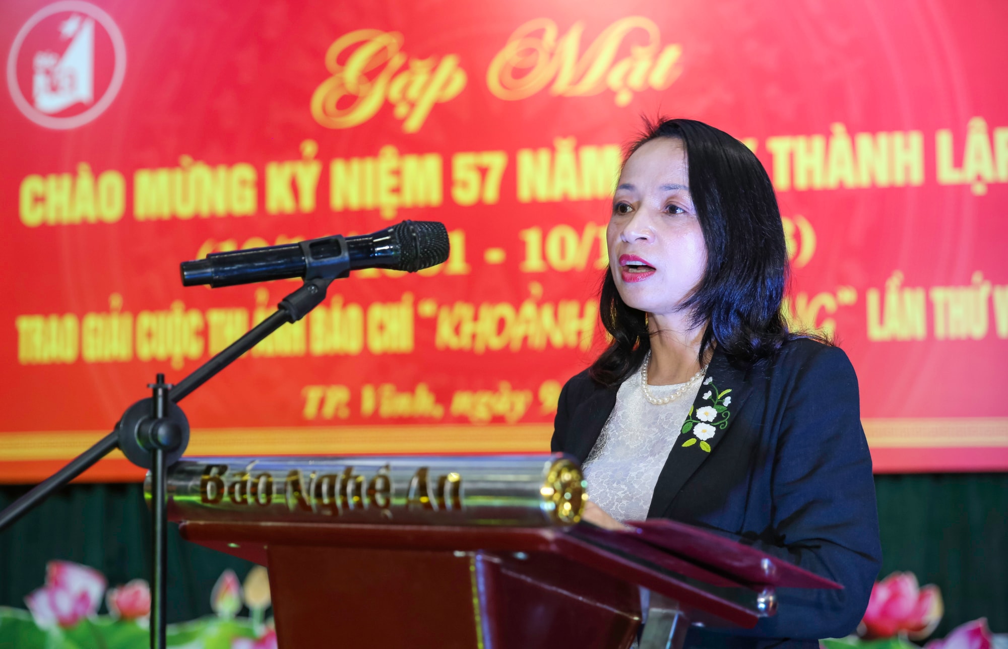 Tổng Biên tập Báo Nghệ An Phạm Thị Hồng Toan. Ảnh: Đức Anh