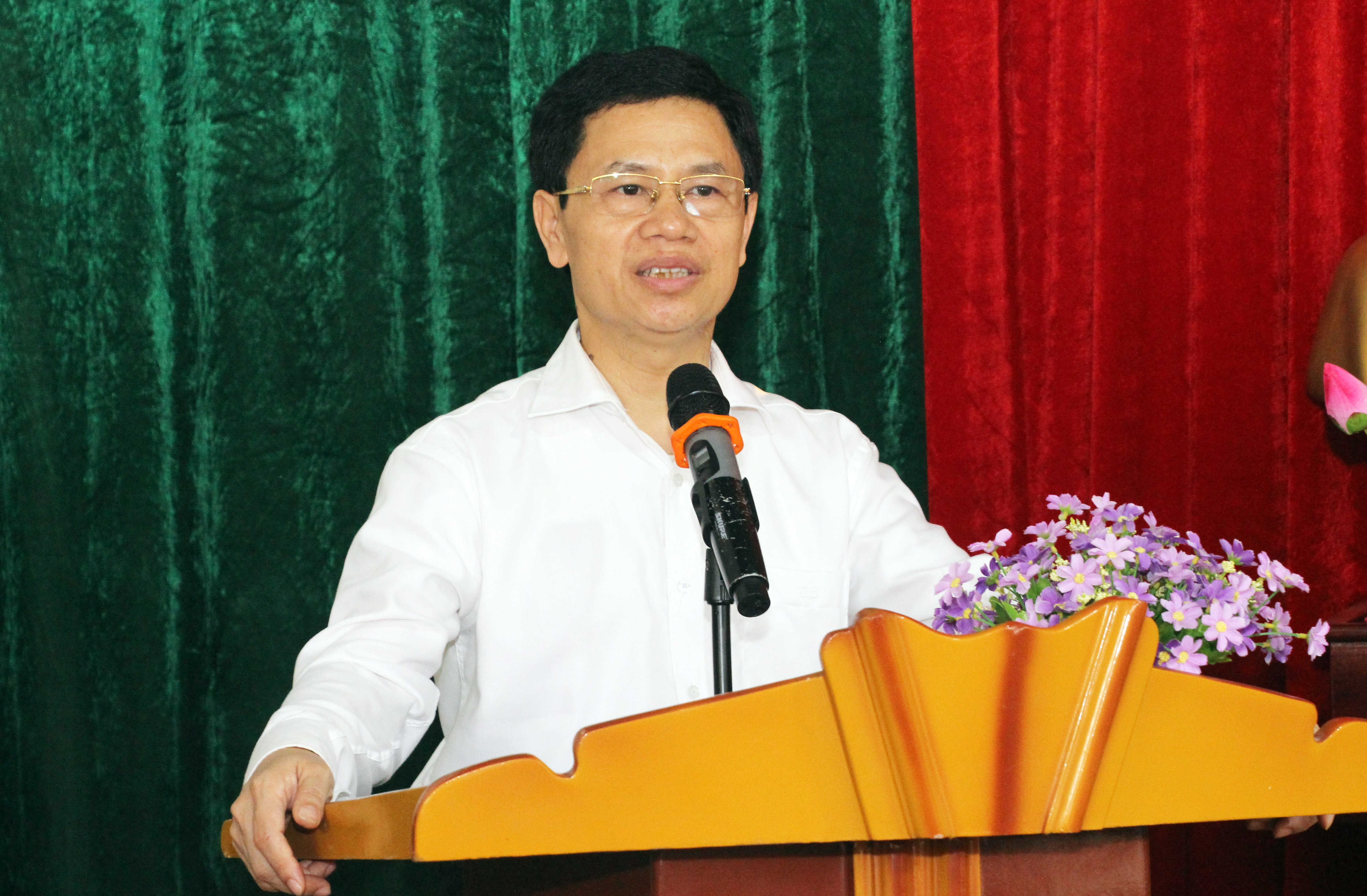 bna_1 Phó Bí thư Thường trực Tỉnh ủy Nguyễn Xuân Sơn phát biểu tại buổi lễ