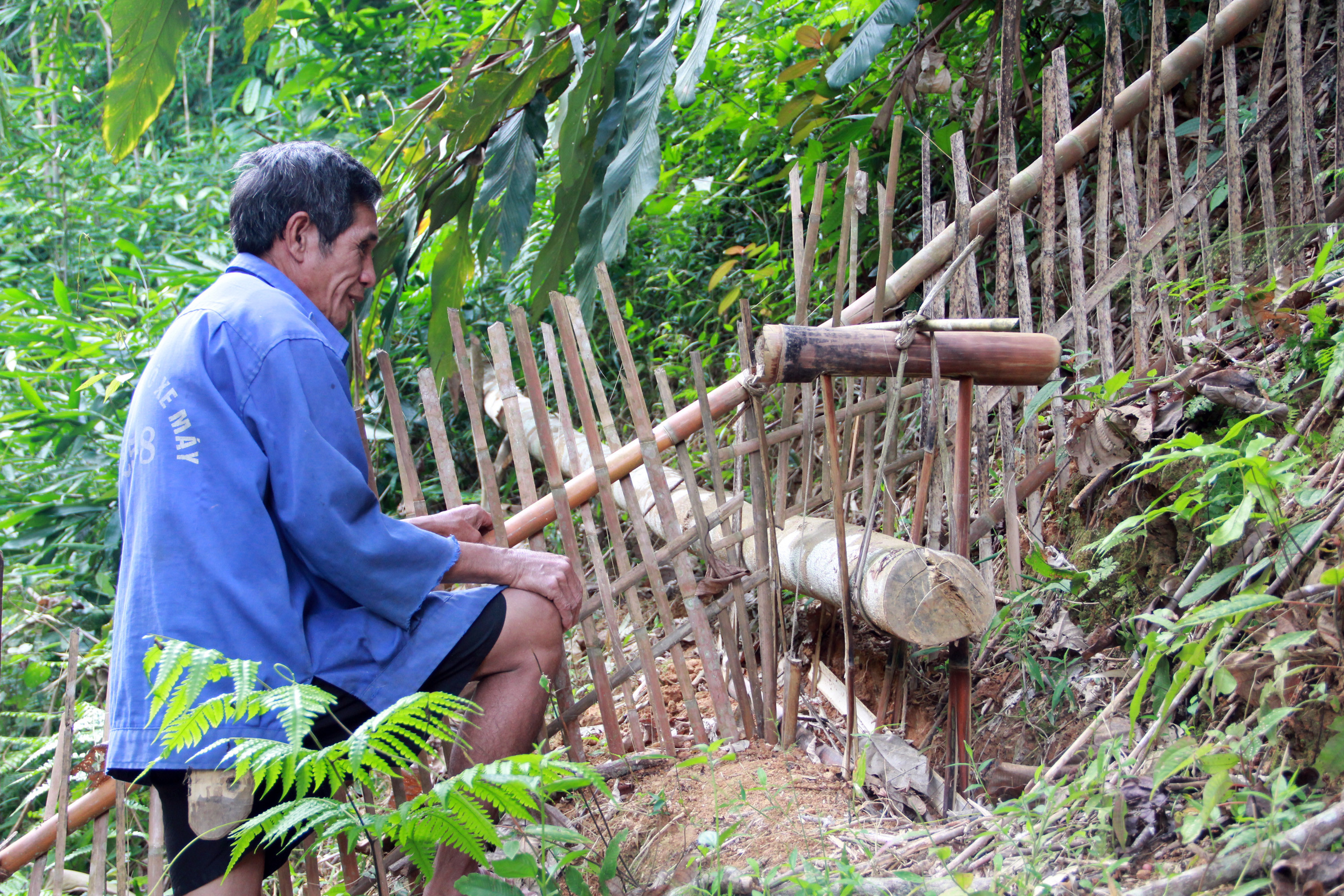 Bẫy đập là một trong những phương thức được người Thái ưa chuộng để săn các loài thú vật vì bỏ ít công, sử dụng lâu dài và không gây nguy hại đến người và các loài vật nuôi.