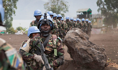 Lính gìn giữ hòa bình Tanzania tại CHDC Congo. Ảnh: LHQ.