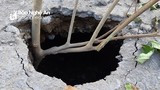 TP. Vinh: Xuất hiện một hố sâu trên đường Phùng Chí Kiên