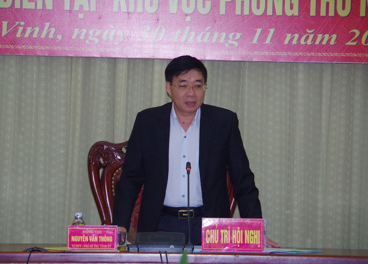 Đồng chí Nguyễn Văn Thông - Phó Bí thư Tỉnh ủy kết luận tại hội nghị. Ảnh: Phong Quang
