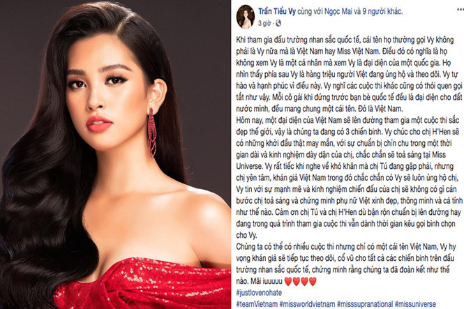 Tiểu Vy lên tiếng khi Minh Tú bị 'chơi xấu' tại 'Miss Supranational 2018' - ảnh 1