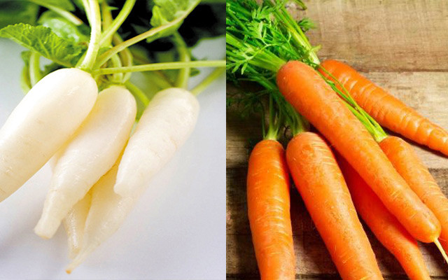Kỵ cà rốt: Củ cải giàu vitamin C nhưng trong cà rốt lại chứa nhiều enzym phân hủy loại vitamin này, do đó, khi sử dụng chúng với nhau, chẳng khác nào bạn đang tiêu hủy lượng vitamin C đưa vào trong cơ thể. Ảnh: Internet