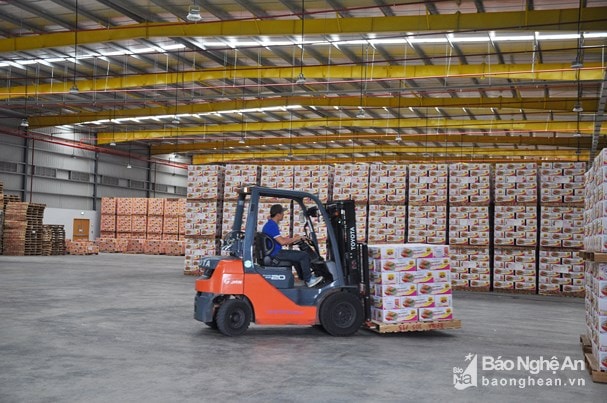 Sản xuất tại Công ty Royal Foods, KCN Nam Cấm. Ảnh: Việt Phương