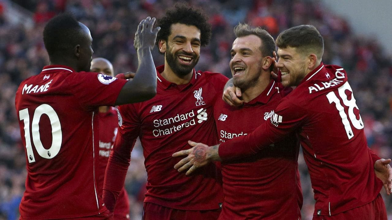 Bộ ba Mohamed Salah, Sadio Mane, Roberto Firmino sẽ là nhân tố quan trọng giúp Quỷ đỏ vùng Merseyside chấm dứt cơn khát danh hiệu sau gần 3 thập kỷ chờ đợi. Ảnh: Fox Sports