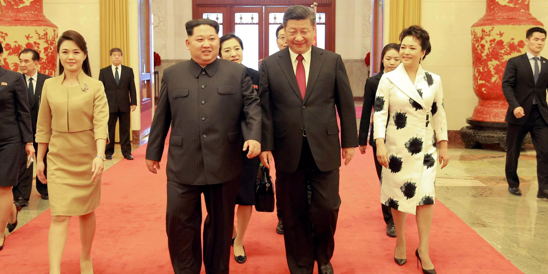 Nhà lãnh đạo Triều Tiên thăm Trung Quốc tháng 3/2018. Ảnh: Quartz