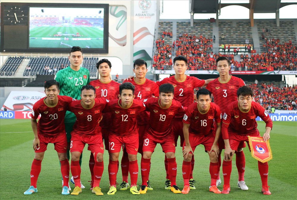 Đội tuyển Việt Nam có chiều cao trung bình thấp nhất Asian Cup 2019. Ảnh: laodong.vn