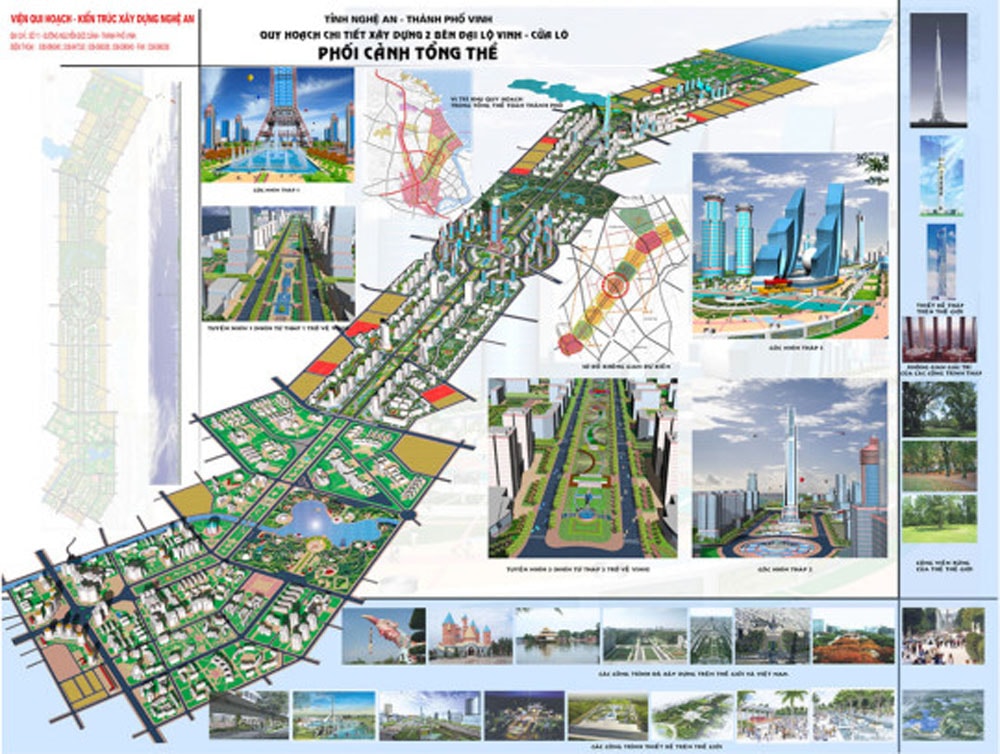 Phối cảnh quy hoạch dự án đại lộ Vinh - Cửa Lò.