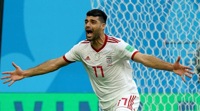 Mehdi Taremi đã được bầu chọn là cầu thủ xuất sắc nhất ngày thứ 3 tại AFC Asian Cup. Ảnh: AFC 