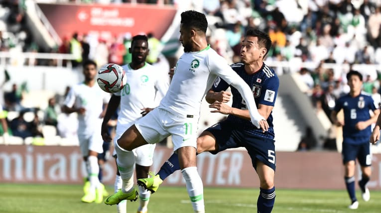 Dù đã rất nỗ lực nhưng trước lối đá đầy thực dụng của Nhật Bản, các cầu thủ Ả Rập Xê Út hoàn toàn bất lực. Ảnh: AFC