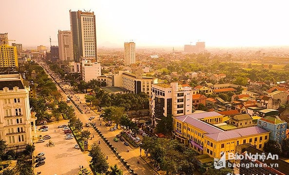 Thành phố Vinh hôm nay. Ảnh: Sách Nguyễn