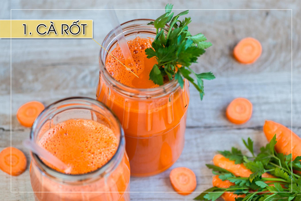Cà rốt chứa nhiều chất beta carotene không chỉ giúp cải thiện sức khỏe trí não mà còn hỗ trợ công cuộc giảm cân đạt hiệu quả cao hơn.  Nó cũng rất giàu vitamin A và chất xơ, nước, sẽ giúp tăng tốc độ trao đổi chất và đẩy các tế bào mỡ dư thừa ra khỏi cơ thể.