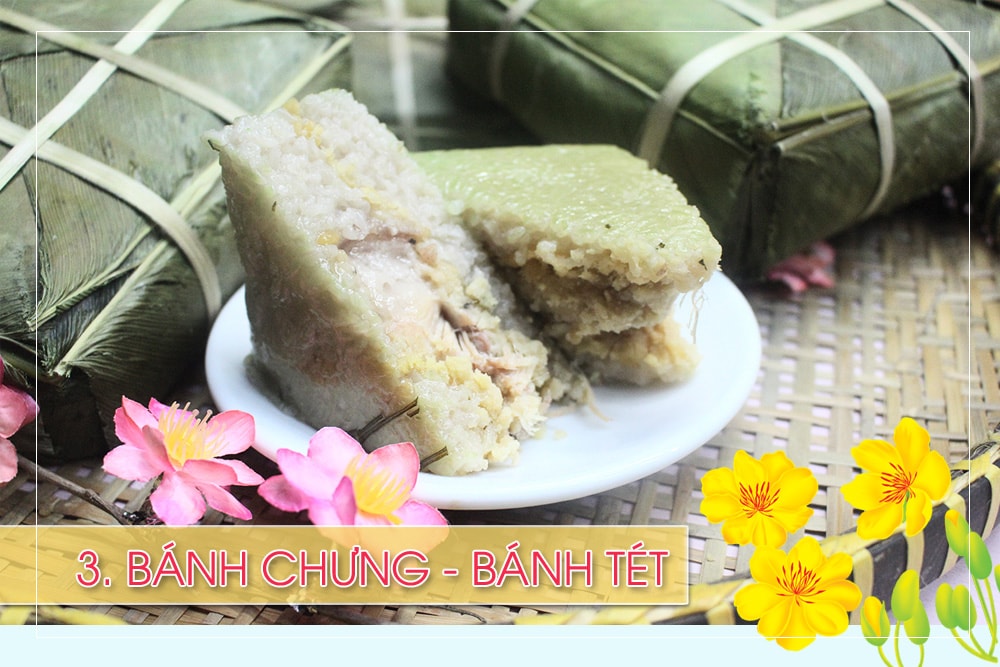 Bánh chưng, bánh tét làm từ nếp, đậu xanh và thịt lợn phải có cả phần mỡ mới dẻo thơm, bùi và béo ngậy nên loại bánh này rất giàu năng lượng, nhiều tinh bột. Nếu bạn muốn tăng cần thì cứ vô tư thưởng thức. Ngược lại với những người sợ lên cân thì cố gắng kiềm chế món này nhé. 