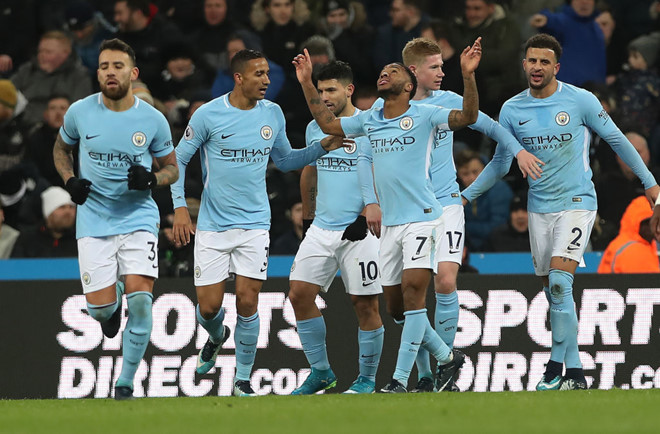 các cầu thủ Man City có màn hủy diệt 6 - 0 trước Chelsea. Nguồn Zings