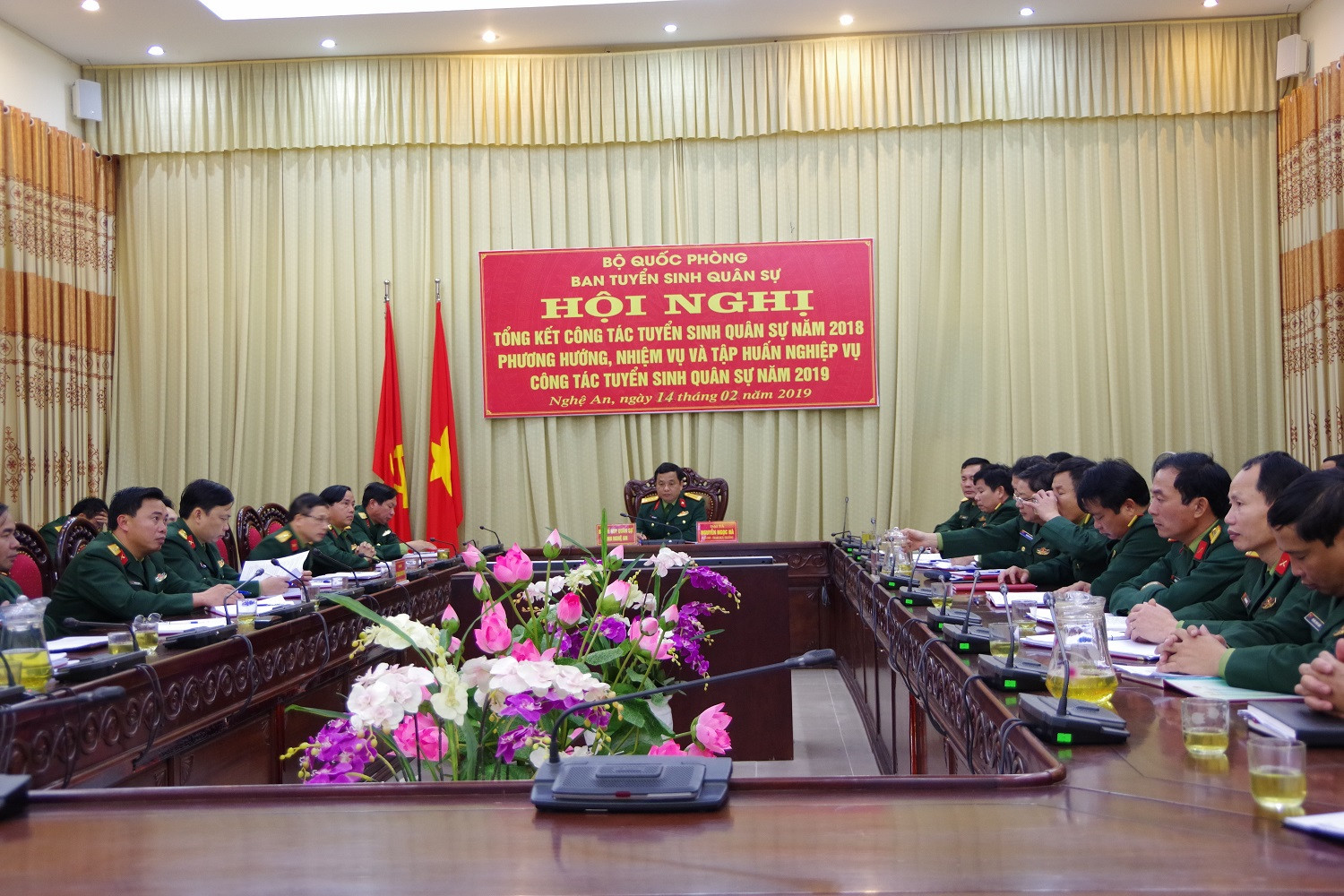 Quang cảnh hội nghị tại điểm cầu tỉnh Nghệ An (Trần Dũng)