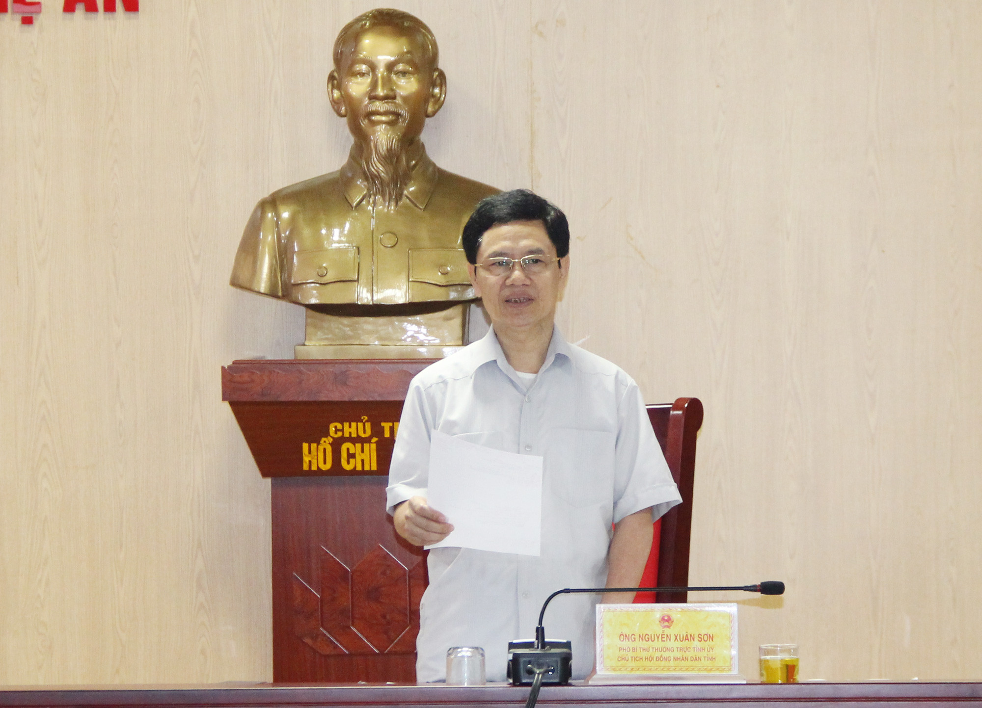 Đồng chí Nguyễn Xuân Sơn - Phó Bí thư Thường trực Tỉnh ủy, Chủ tịch HĐND tỉnh. Ảnh: Mai Hoa