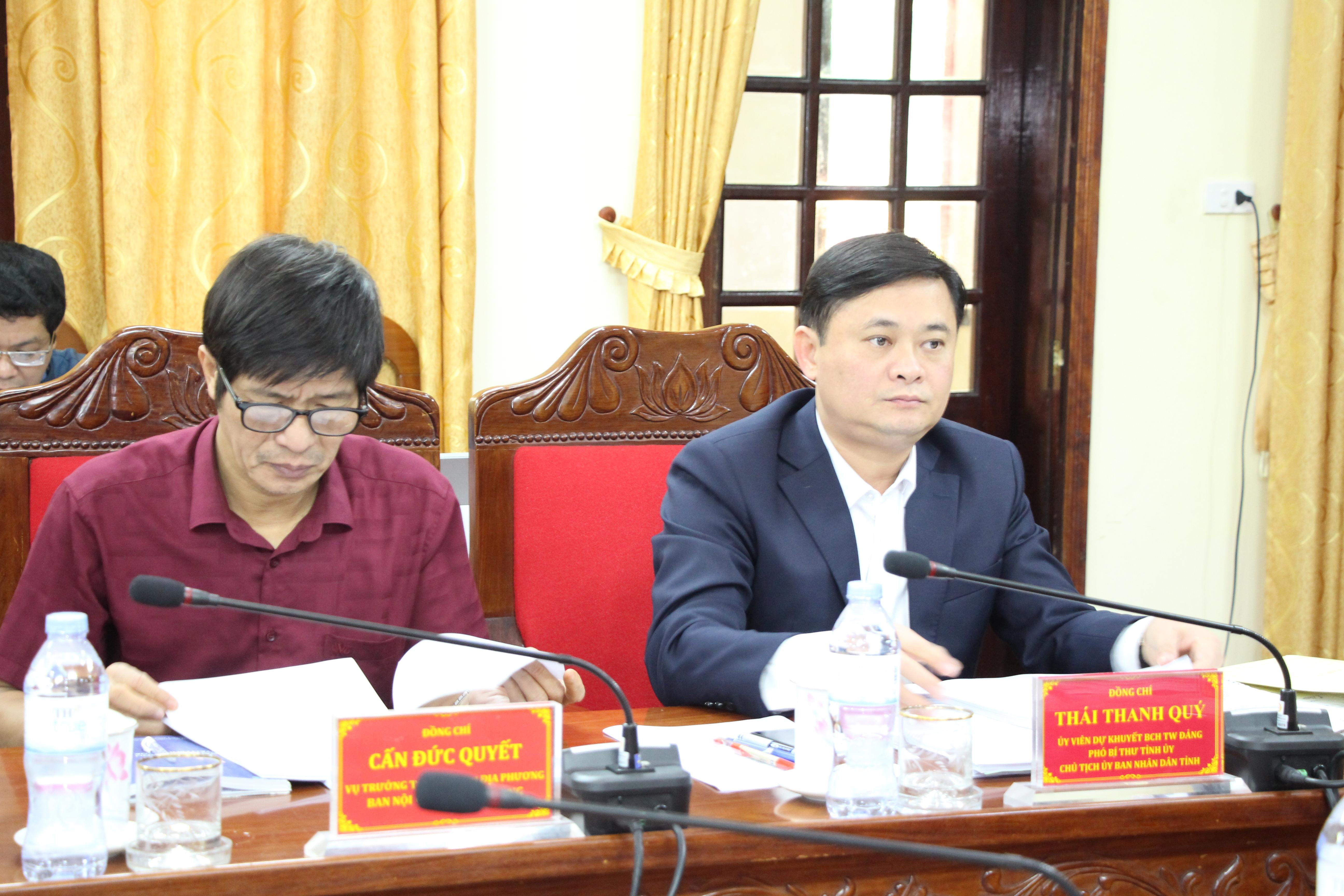 Đồng chí Thái Thanh Quý - Phó Bí thư Tỉnh ủy, Chủ tịch UBND tỉnh tham dự phiên họp. Ảnh: Đào Tuấn