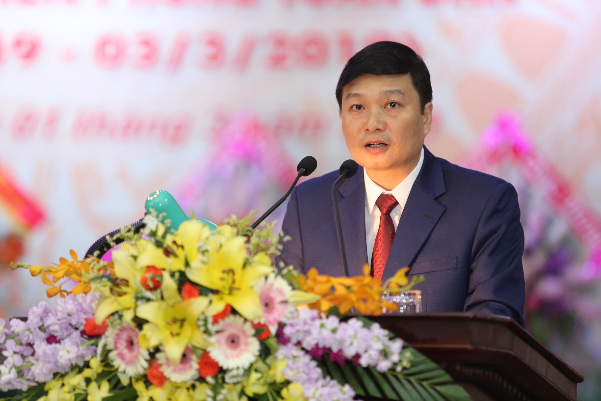Đồng chí Lê Hồng Vinh - Phó chủ tịch UBND tỉnh phát biểu tại lễ kỷ niệm. Ảnh: Đức Anh