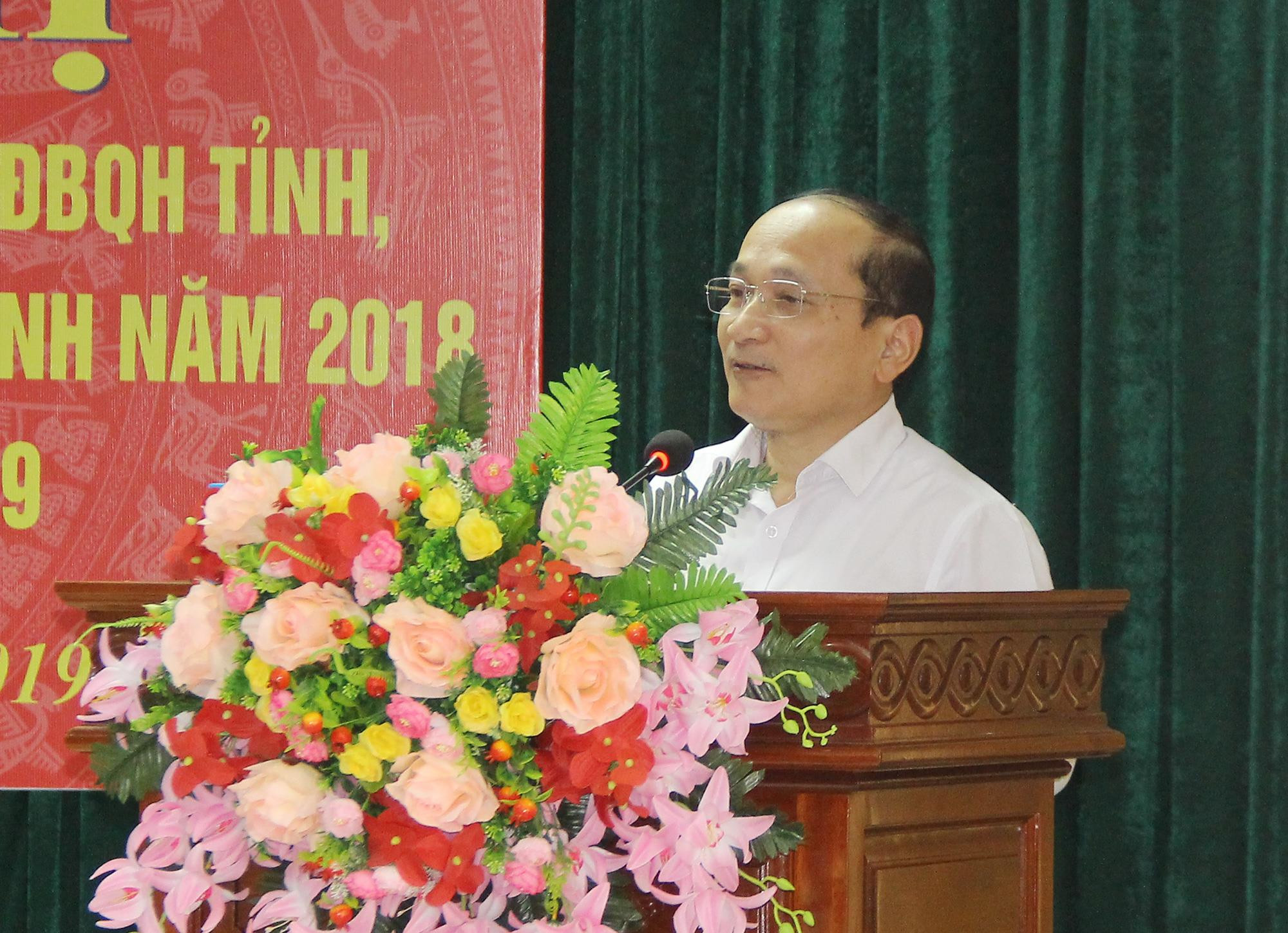 Phó trưởng đoàn ĐBQH tỉnh Nguyễn Thanh Hiền cho rằng, 3 cơ quan cần đổi mới hoạt động tiếp xúc cử tri. Ảnh: Mai Hoa